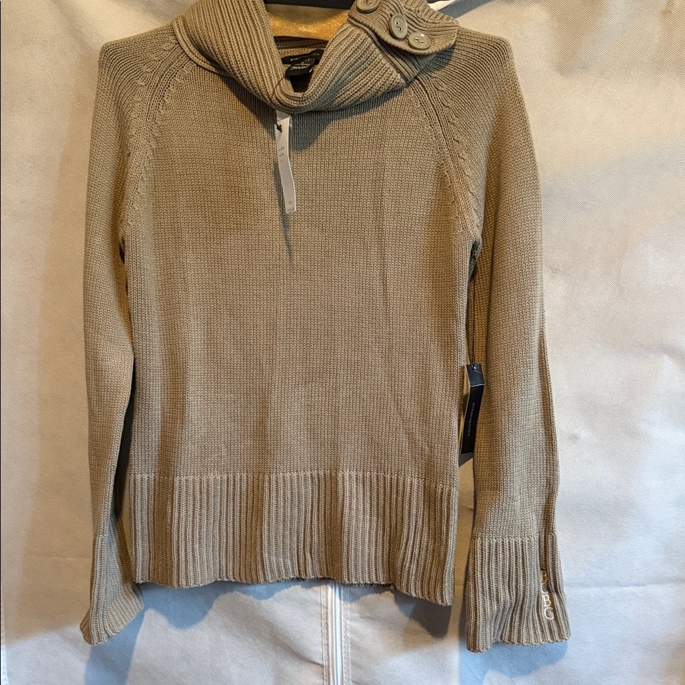 BCBG Olive Green Cowl Neck Sweater